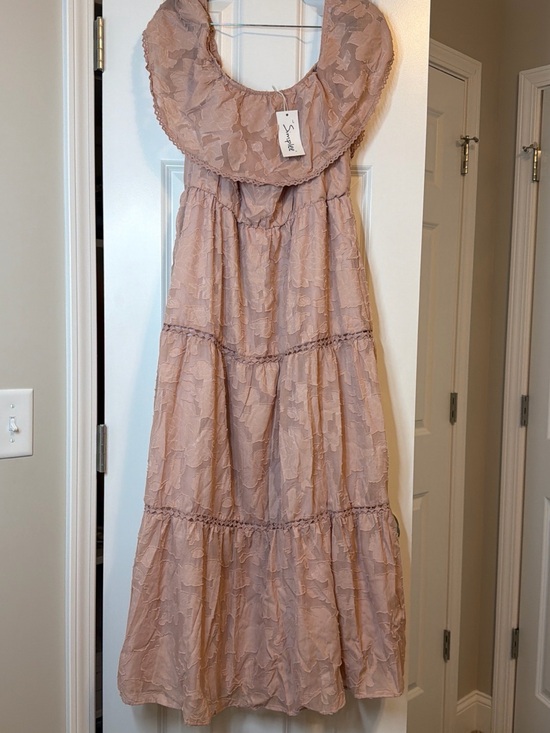 Simplee Apparel Dresses & Skirts - NWT Simplee Apparel Dusty Rose Textured Tiered Dress